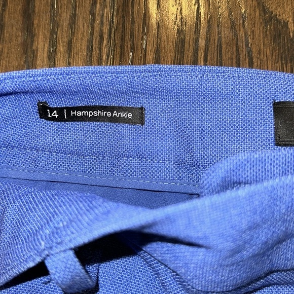 TALBOTS trousers Hampshire ankle blue pants size 14 - Picture 6 of 9